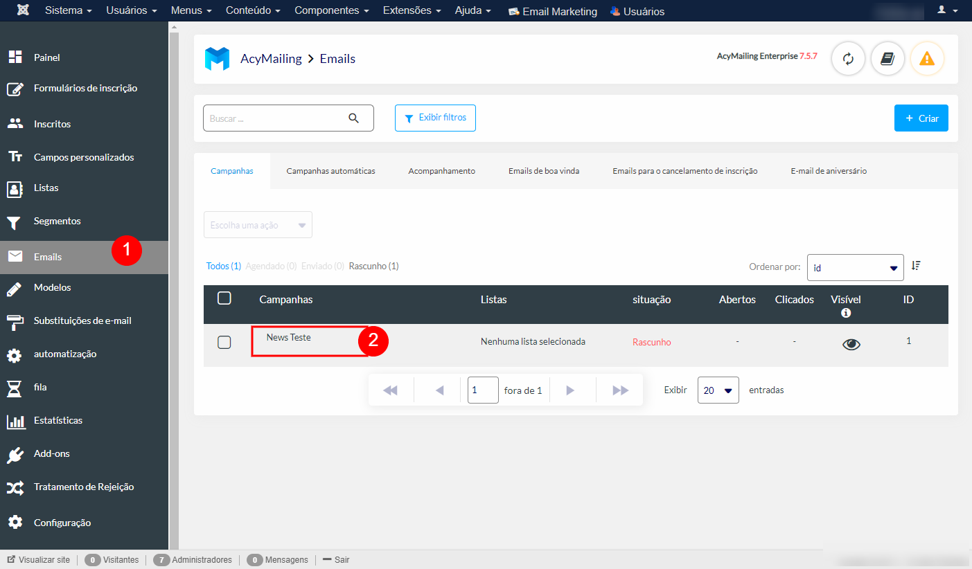 Enviar emails para lista de clientes