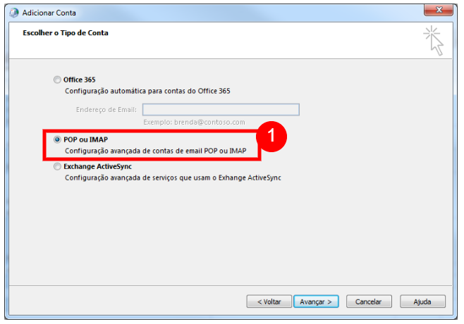 Instalar meu e-mail no Outlook