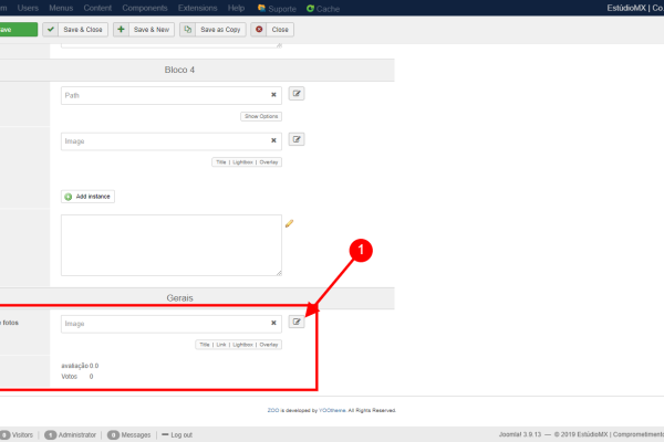Incluir uma Galeria de Fotos